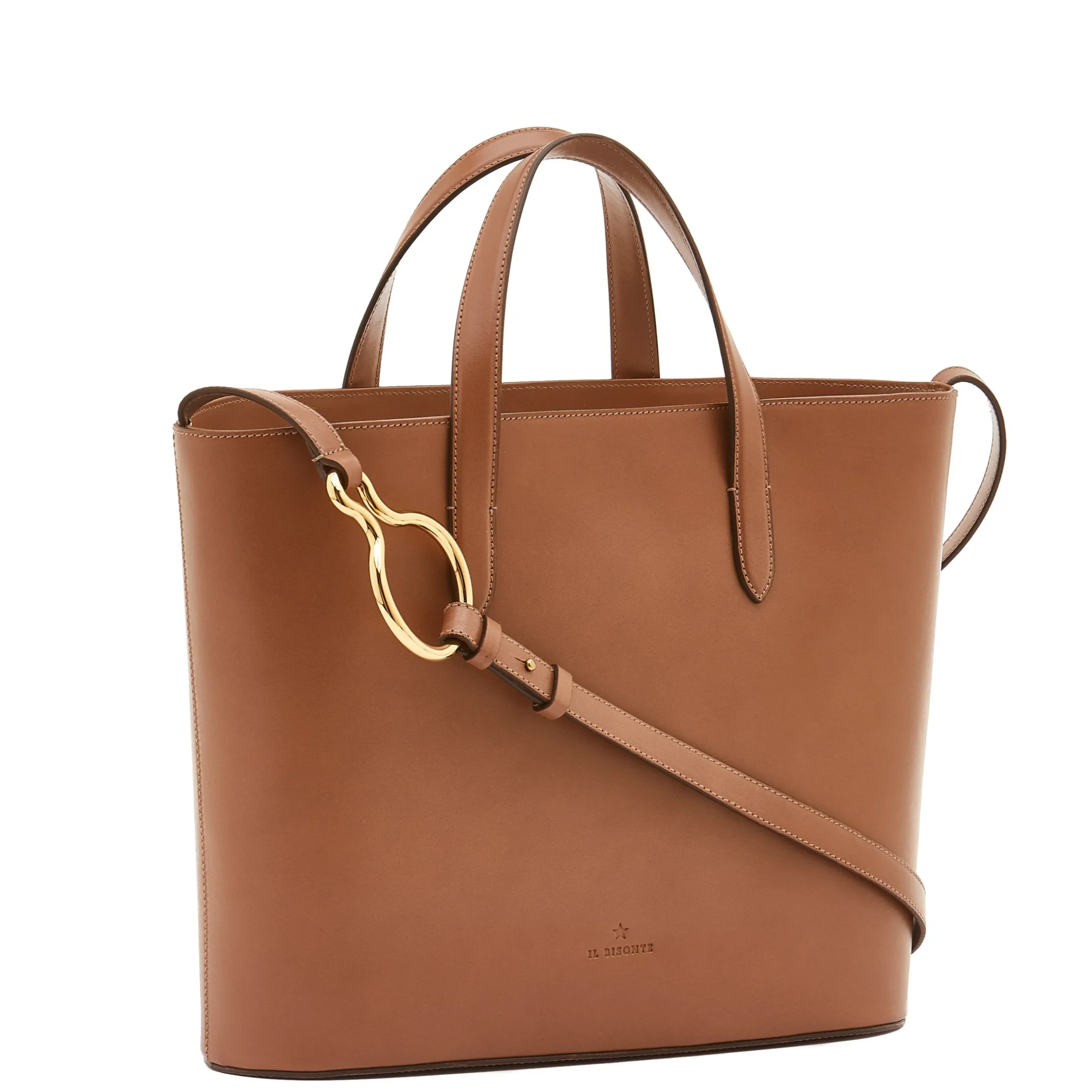 Consuelo Women's shoulder bag in leather color chocolate