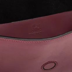 Consuelo Women's clutch bag in leather color black cherry