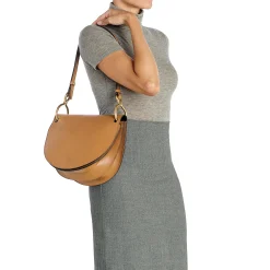 Consuelo Women's crossbody bag in leather color natural