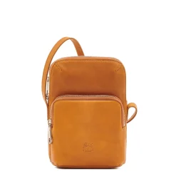 Duccio Men's crossbody bag in vintage leather color natural