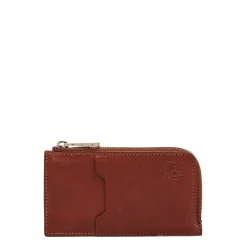 Duccio Men's card case in vintage leather color sepia