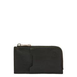 Duccio Men's card case in vintage leather color black