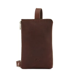 Duccio Men's belt bag in vintage leather color coffee