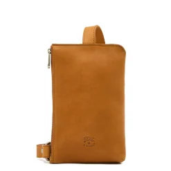 Duccio Men's belt bag in vintage leather color natural