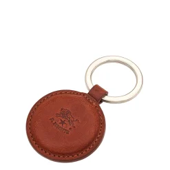 Duccio Men's keyring in vintage leather color sepia