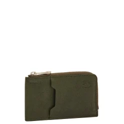 Duccio Men's card case in vintage leather color forest