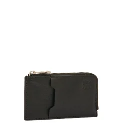 Duccio Men's card case in vintage leather color black