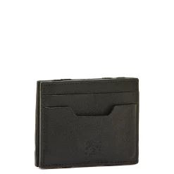 Duccio Men's card case in vintage leather color black
