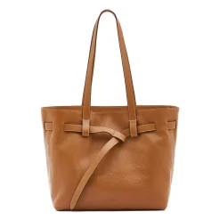 Elisa Women's tote bag in leather color gianduia