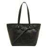 Elisa Women's tote bag in leather color black