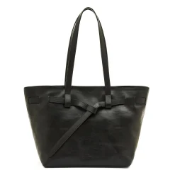 Elisa Women's tote bag in leather color black