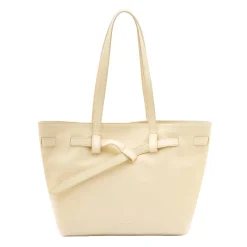 Elisa Women's tote bag in leather color white