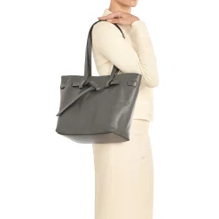 Elisa Women's tote bag in leather color grafite
