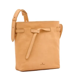 Elisa Women's bucket bag in leather color natural