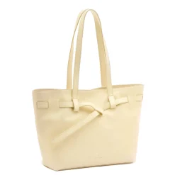 Elisa Women's tote bag in leather color white