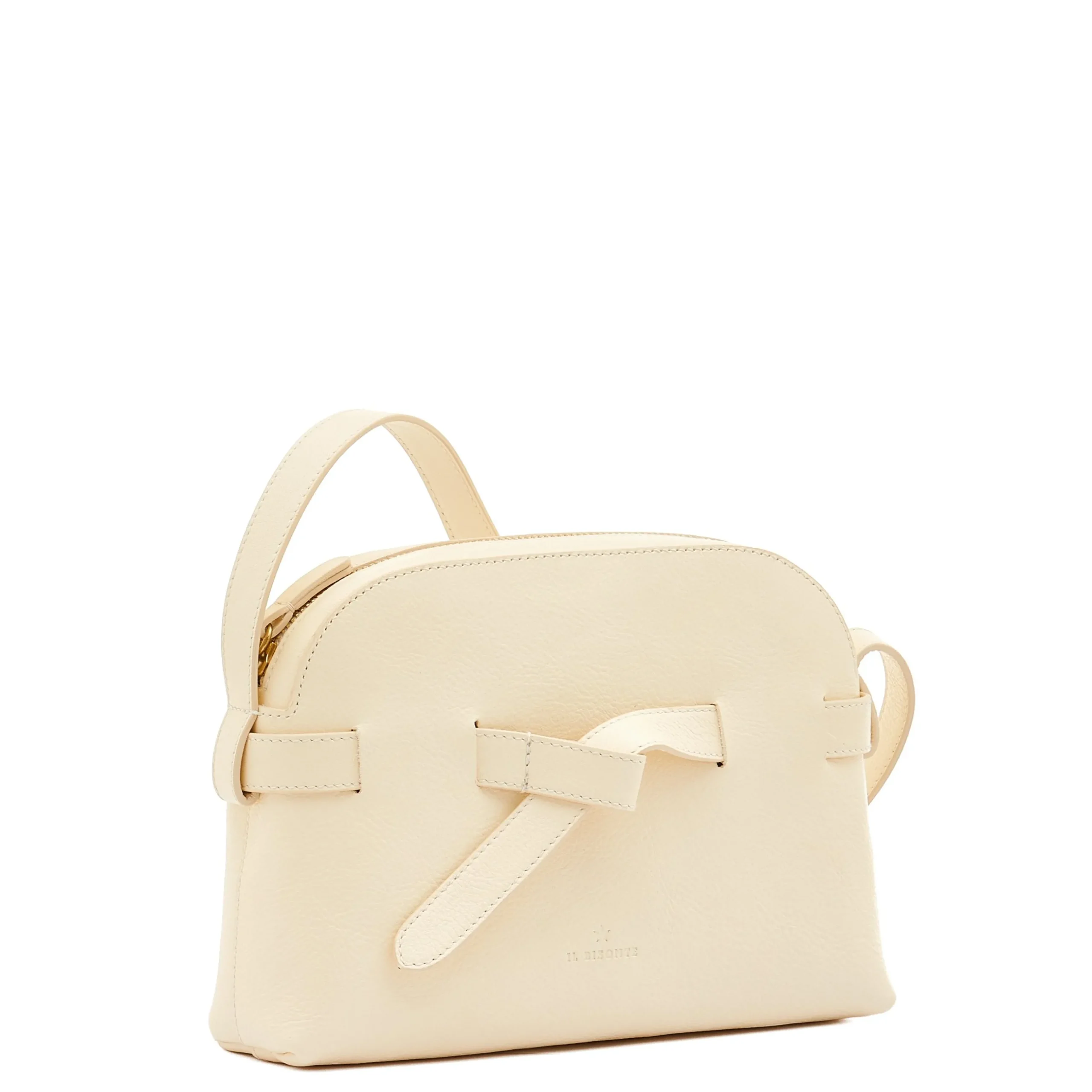 Elisa Women's crossbody bag in leather color white