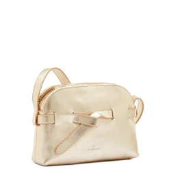 Elisa Women's crossbody bag in metallic leather color metallic platinum