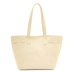 Elisa Women's tote bag in leather color white