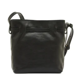 Elisa Women's bucket bag in leather color black