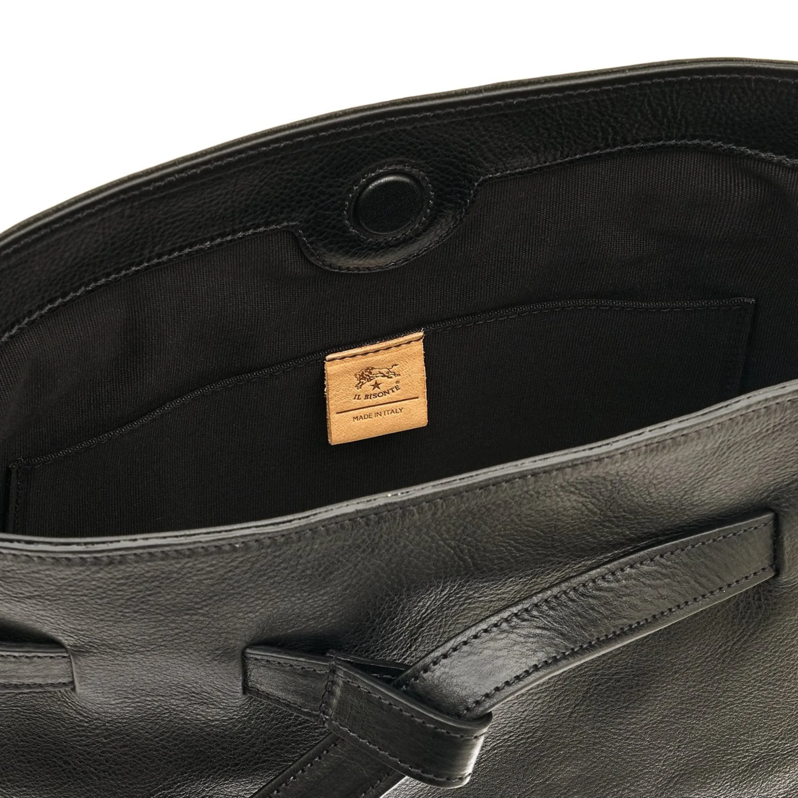 Elisa Women's bucket bag in leather color black