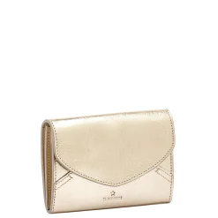 Esperia Women's wallet in metallic leather color metallic platinum