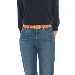 Esperia Women's belt in leather color caramel