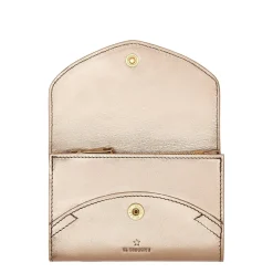 Esperia Women's wallet in metallic leather color metallic bronze