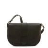 Fausta Medium Women's crossbody bag in leather color black