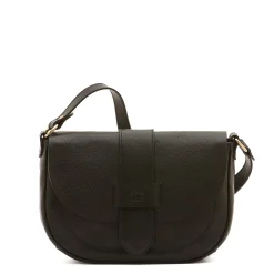 Fausta Medium Women's crossbody bag in leather color black