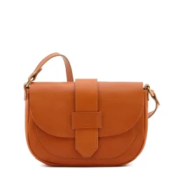 Fausta Medium Women's crossbody bag in leather color caramel