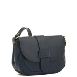 Fausta Medium Women's crossbody bag in leather color blue