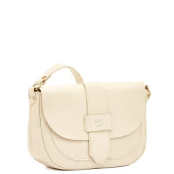 Fausta Medium Women's crossbody bag in leather color milk