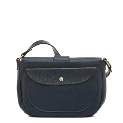 Fausta Medium Women's crossbody bag in leather color blue