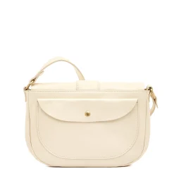 Fausta Medium Women's crossbody bag in leather color milk