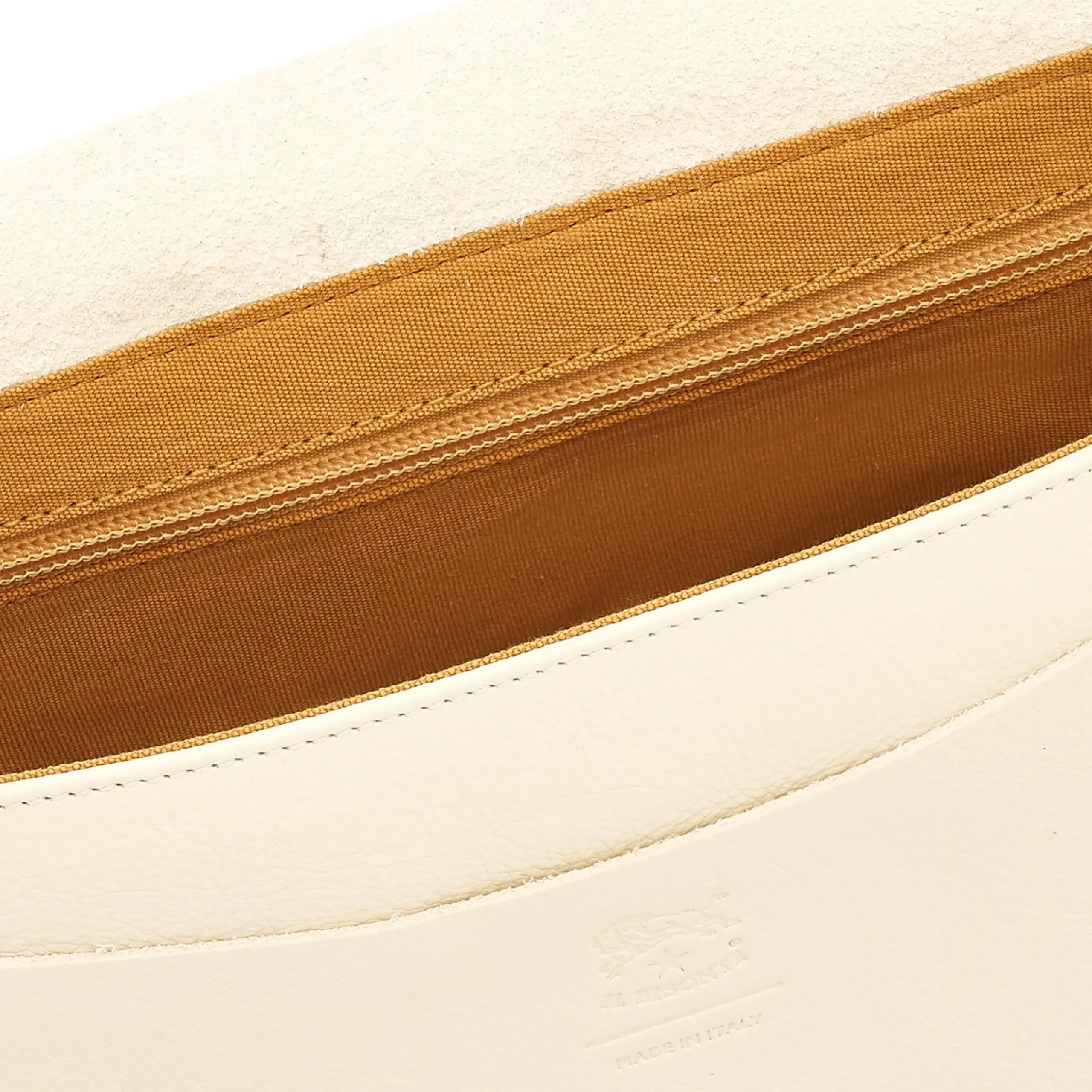 Fausta Medium Women's crossbody bag in leather color milk