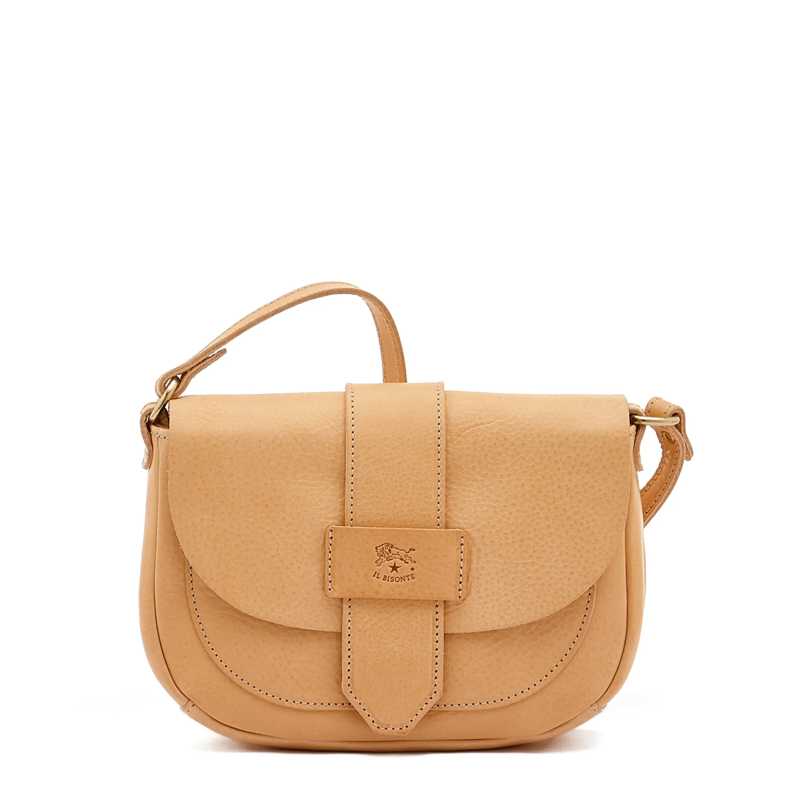 Fausta Small Women's crossbody bag in leather color natural