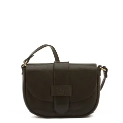 Fausta Small Women's crossbody bag in leather color black