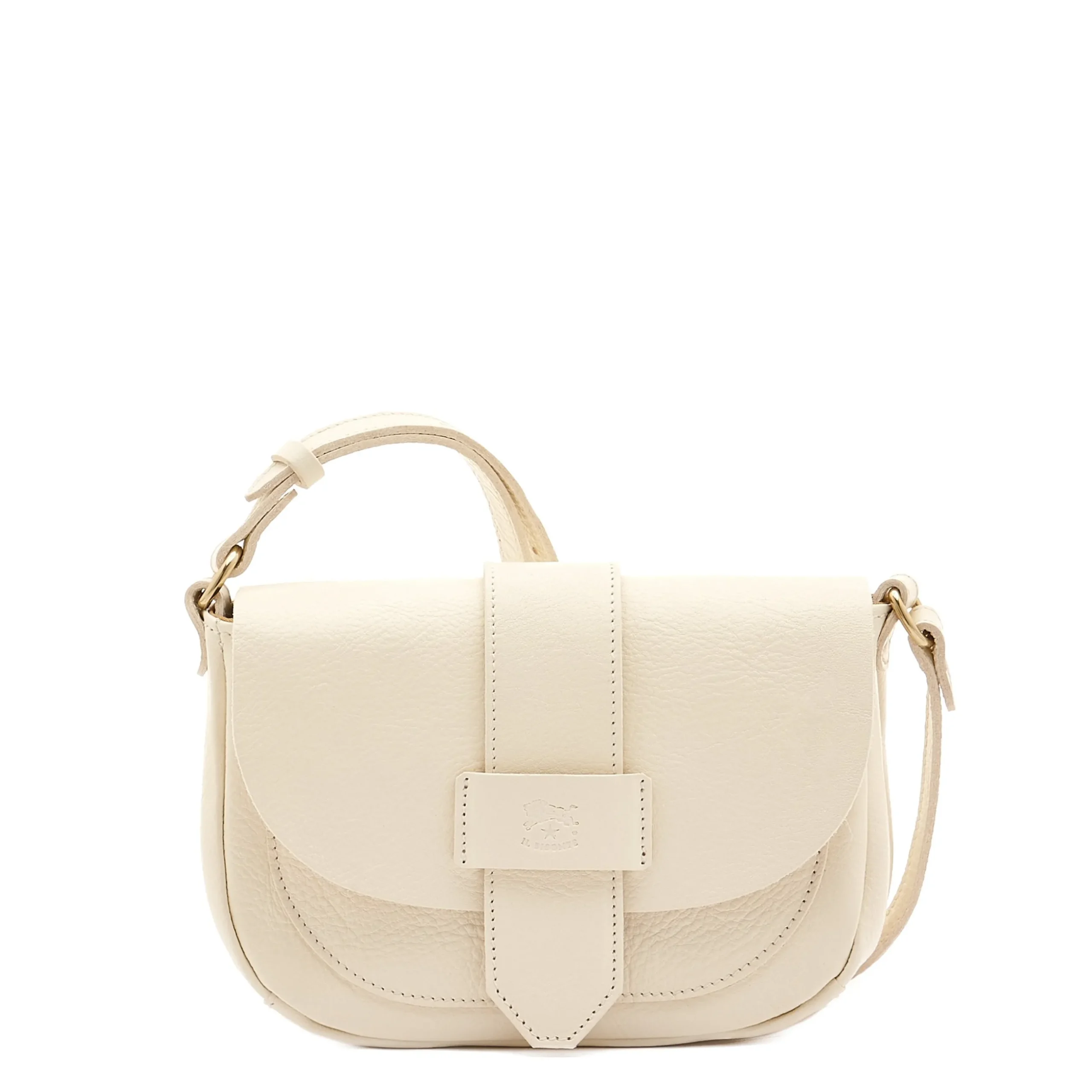 Fausta Small Women's crossbody bag in leather color milk