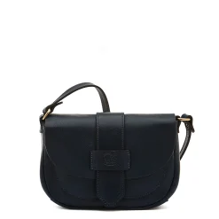 Fausta Small Women's crossbody bag in leather color blue