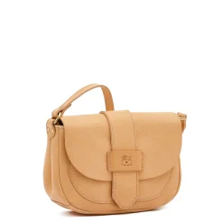 Fausta Small Women's crossbody bag in leather color natural