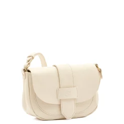 Fausta Small Women's crossbody bag in leather color milk