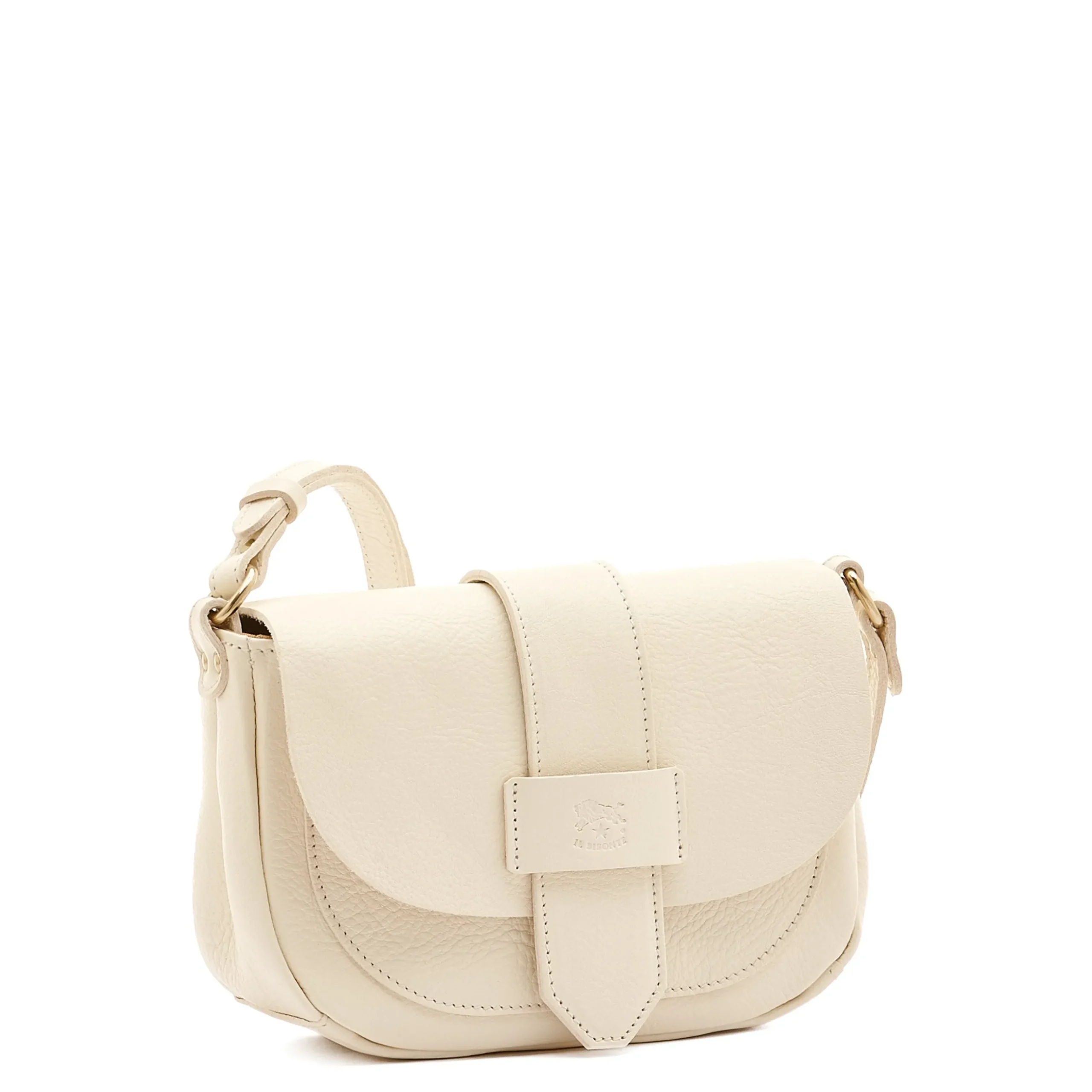 Fausta Small Women's crossbody bag in leather color milk