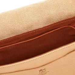 Fausta Small Women's crossbody bag in leather color natural