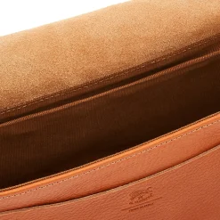 Fausta Small Women's crossbody bag in leather color caramel