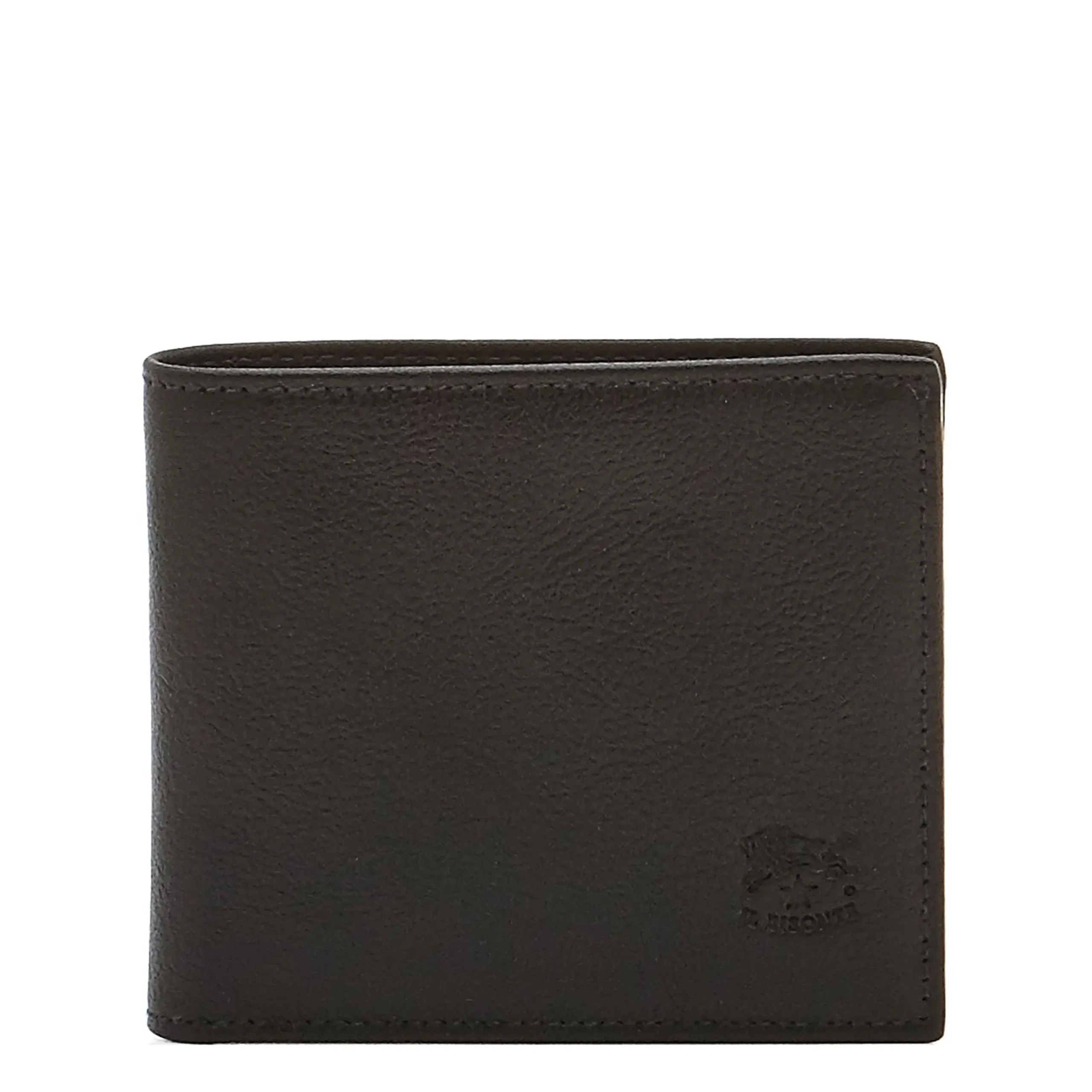 Feniglia Men's bi-fold wallet in leather color black