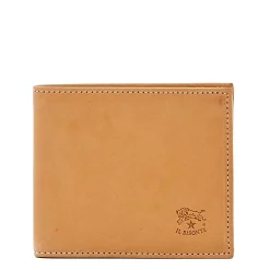 Feniglia Men's bi-fold wallet in leather color natural