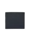 Feniglia Men's bi-fold wallet in leather color blue