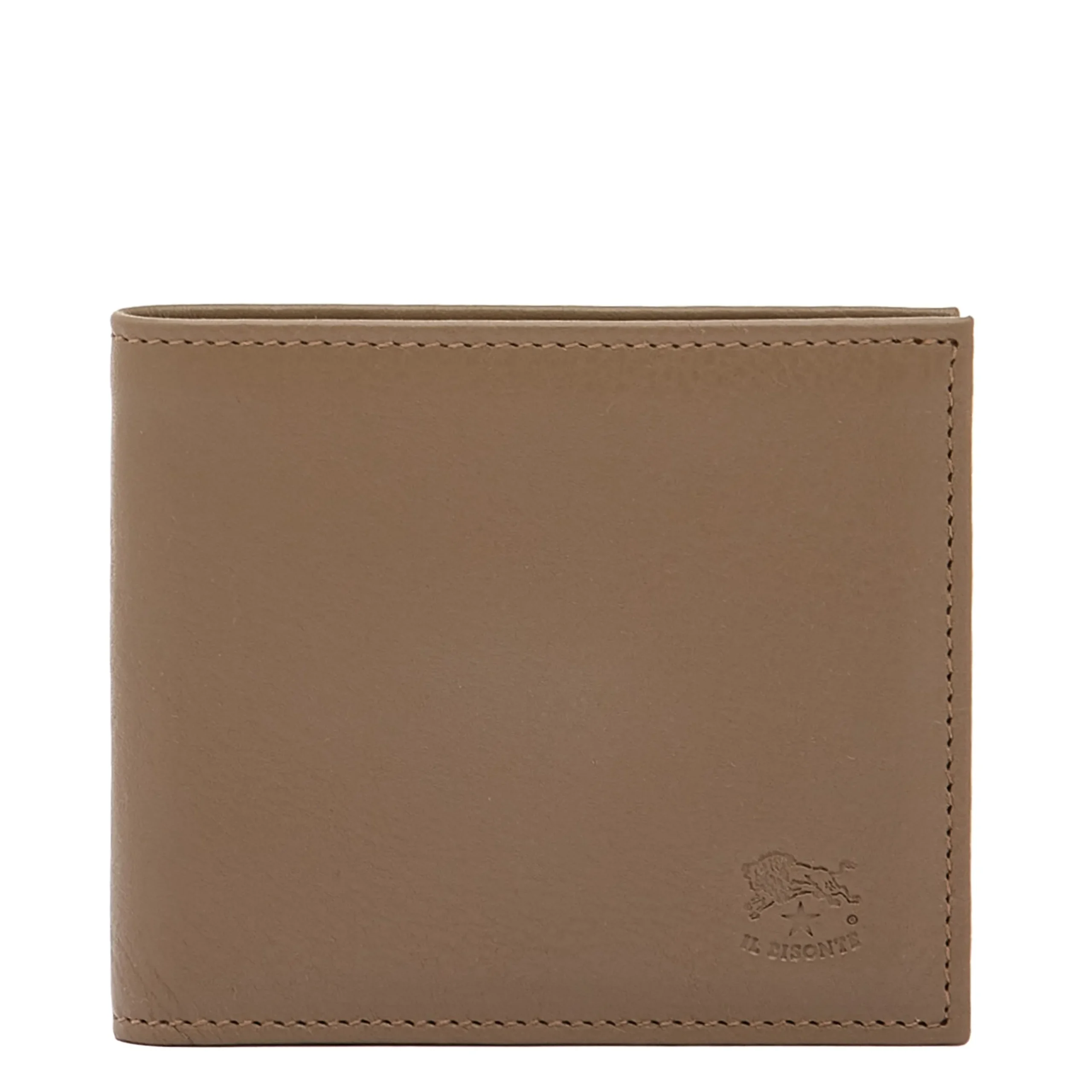 Feniglia Men's bi-fold wallet in leather color light grey