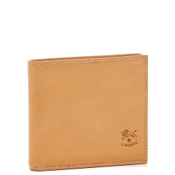 Feniglia Men's bi-fold wallet in leather color natural