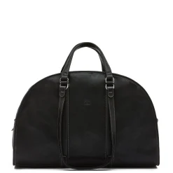 Frame Travel bag in vintage leather color black